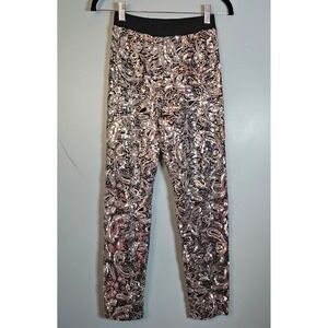 Anthropologie Porridge Womens Pascaline Crisp Silver Sequined Pants XS Party NWT
